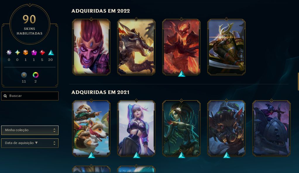 Conta LoL 51 Skins, Prata. Ultimate e Lendárias