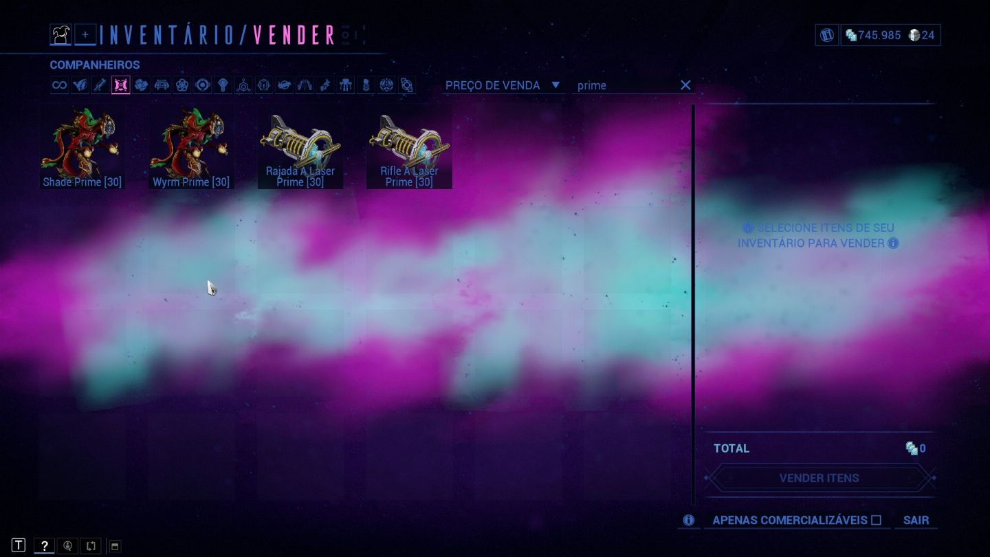 Desapego Warframe - MR21, frame buildados e Conta Vinculada a Steam