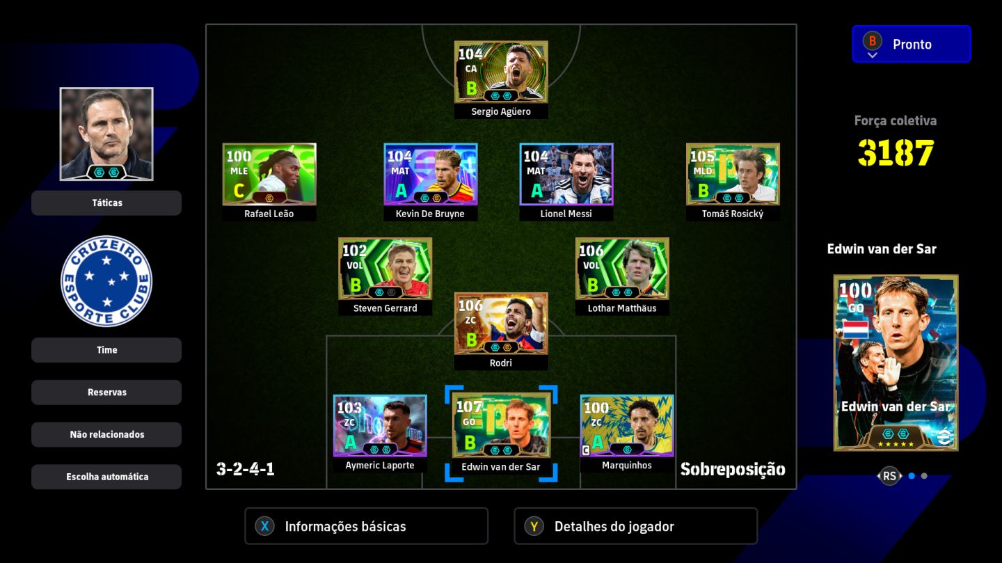 Conta Efootbal Xbox/pc 005 - Elenco de Primeira Divisão!!!
