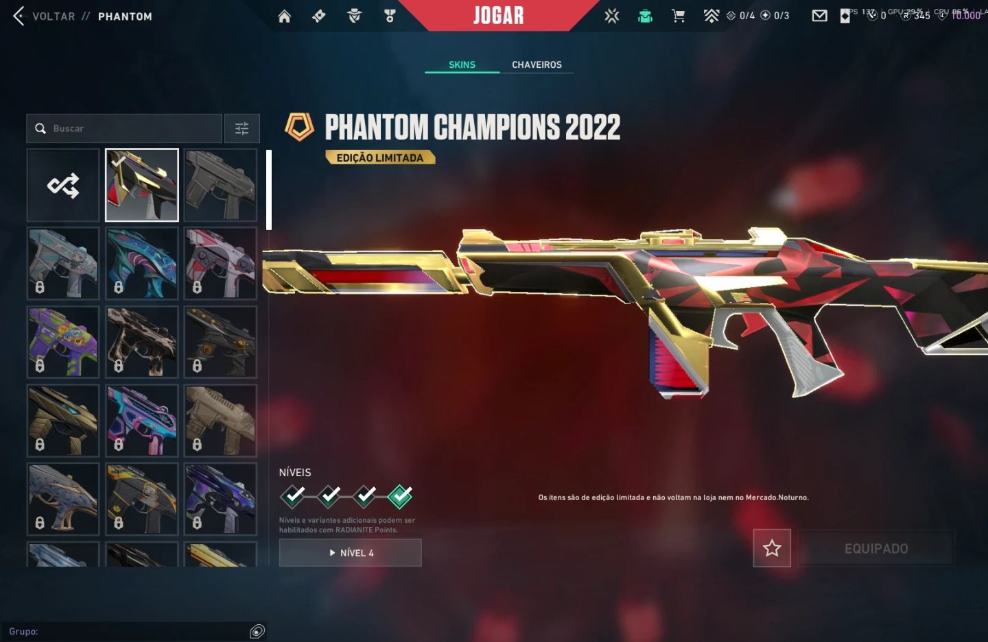 Conta Valorant Rara - Peak Ascendent com Phantom Limitada + 3 Vandal + Operator!