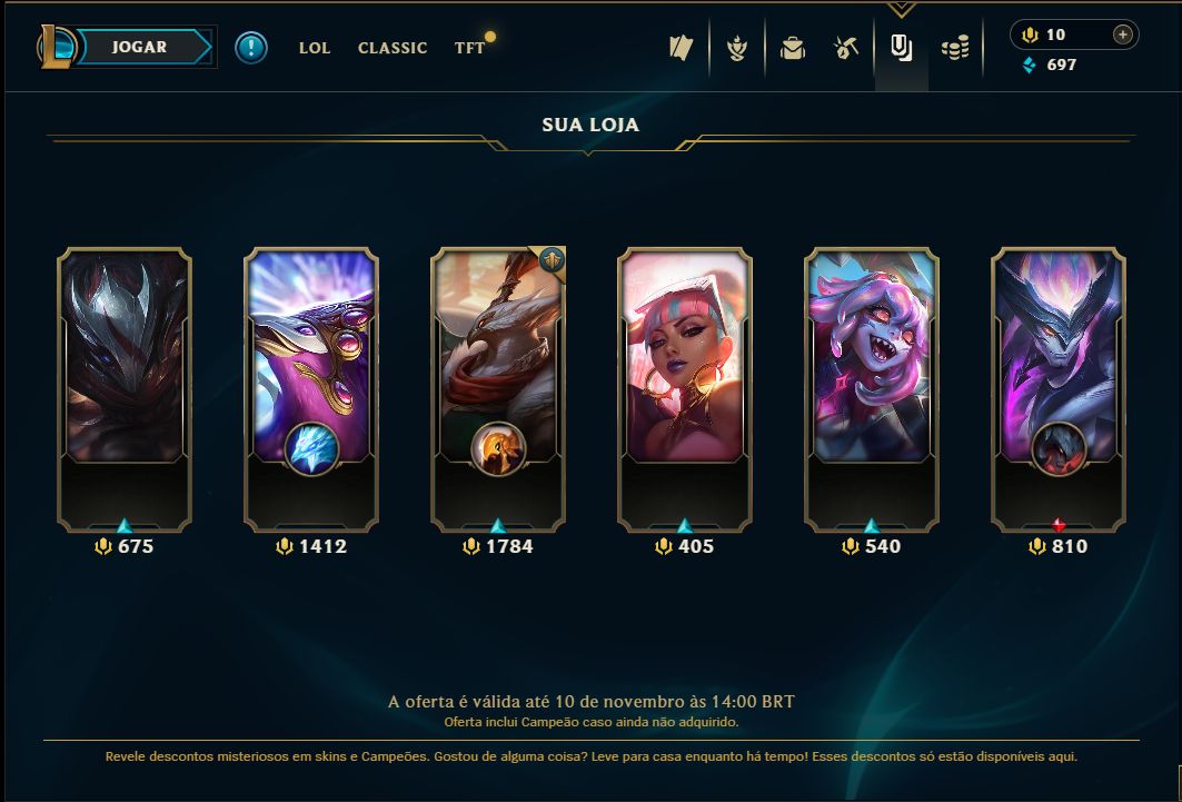 Conta LOL, Esmeralda 4. Talon velho oeste e Talon espada resiliente