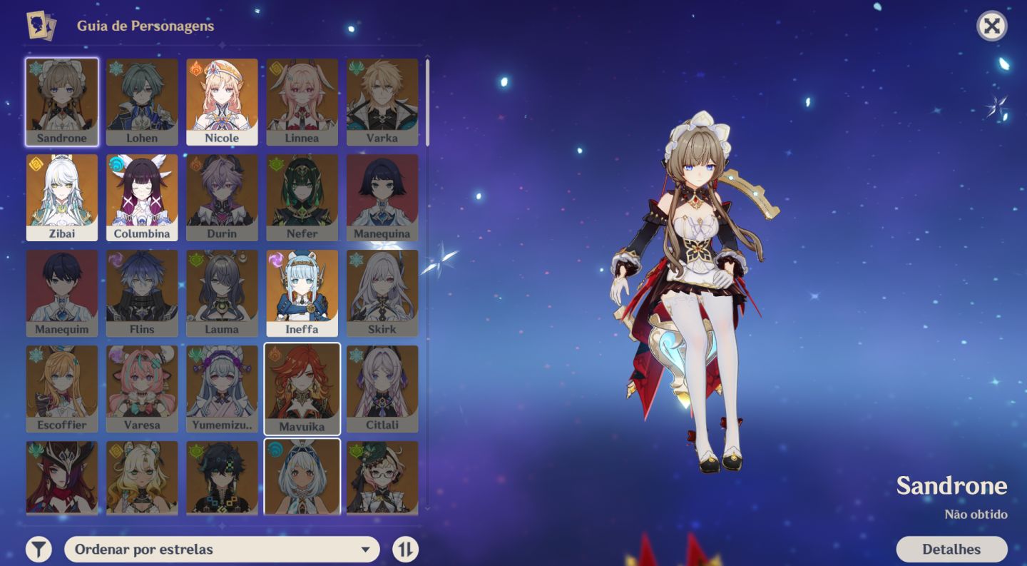 Conta de genshin com 6 personagens limitados e 2 armas limitadas