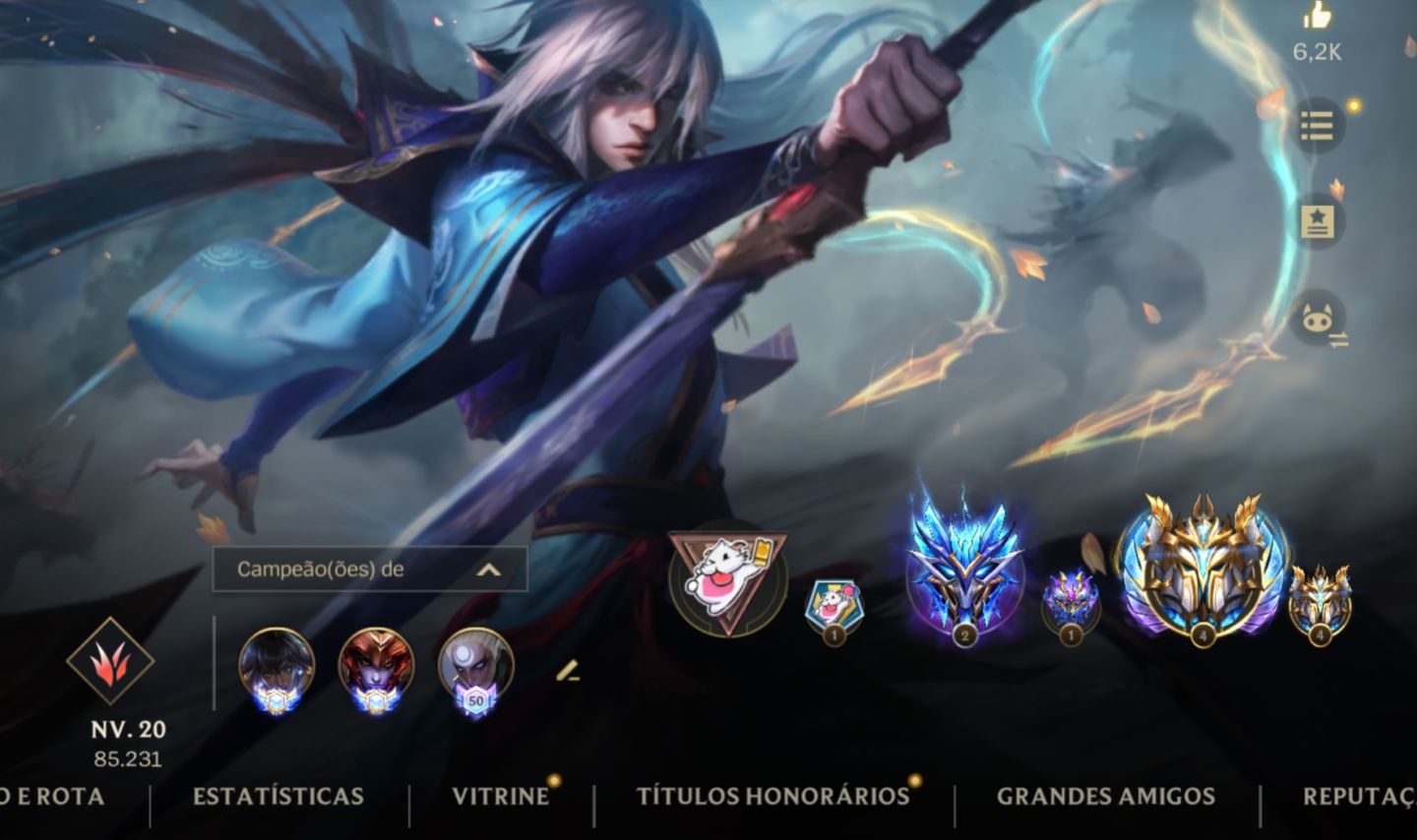 CONTA WILD RIFT ELO ALTO + PERFIL MUITO COMPLETO Conta Wild Rift à venda