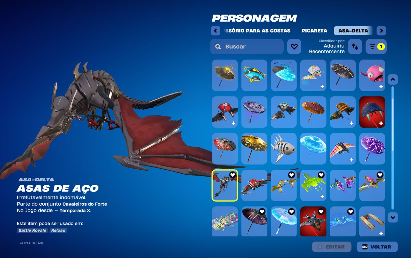 Conta antiga Fortnite - desde a Temporada 3 do capitulo 1 - skins, danças e etc.