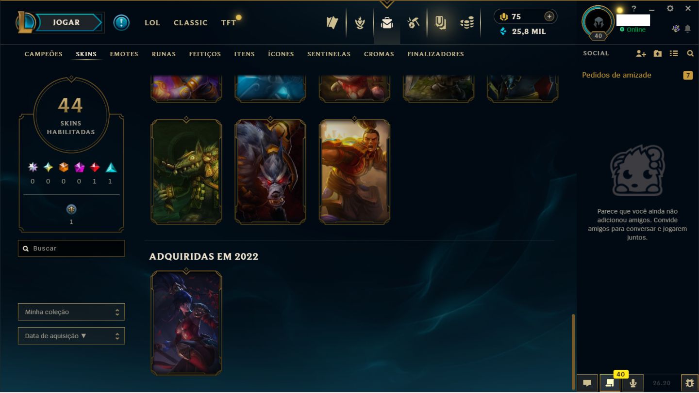 Smurf queue d2+ com skin do kayn odisseia e kassadin conde - troca de email