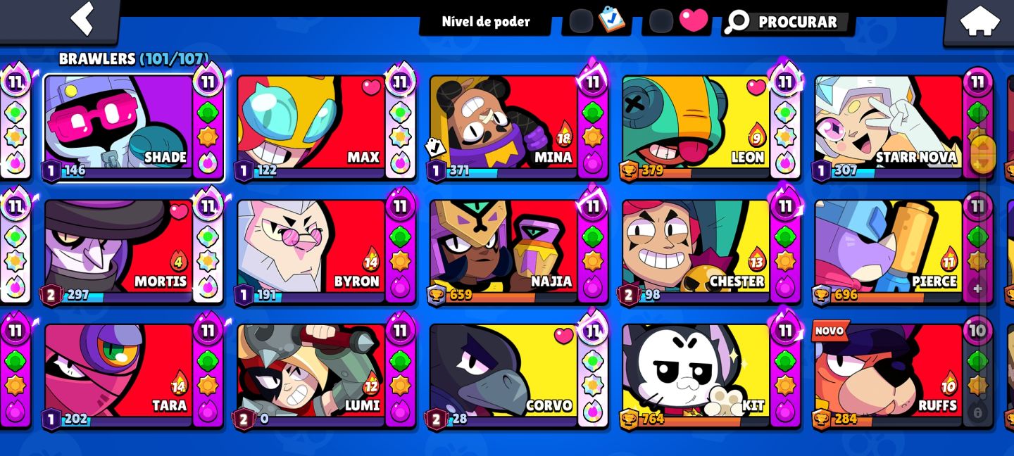 Conta de Brawl star 46k de trof e mestre doiss