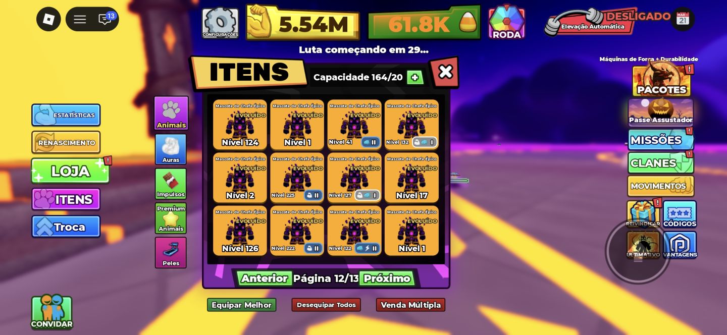 PETS MÍTICOs, LENDÁRIOs, RAINBOWs E ÉPICOs/MUSCLE LEGENDS! COMPRE JÁ!