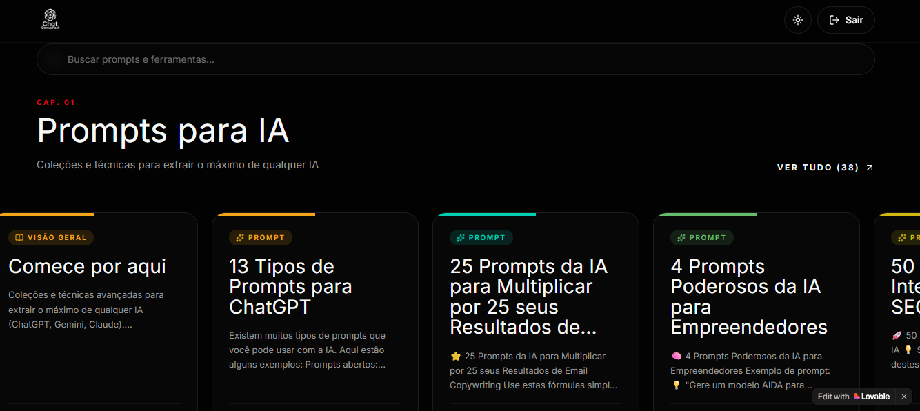 [MAIS VENDIDO] PACK DE PROMPTS CHATGPT: 40K PROMPTS + 1.4K DE IA