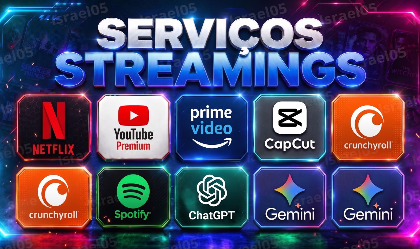 Youtube/Gemini4/Prime Video/Netflix/Capcut/ChatGpt/Crunchyroll/ENVIO AUTOMATICO