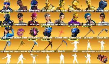 CONTA FORTNITE OG| TRAVIS SCOTT| ASTRO JACK| LARA CROFT|ARCANE