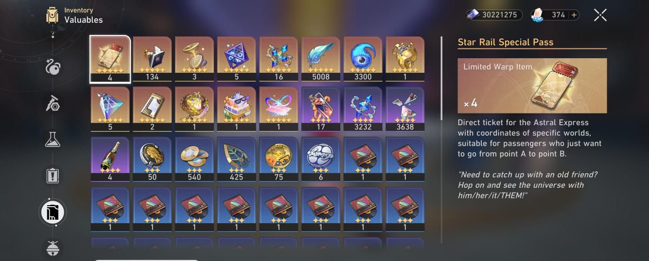 Conta c/ 33 personagens t5 + vários eidolons, Pet Exclusivo, +15 Cone de Luz e +