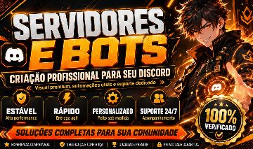 Criação de Servidores Discord + Bots Personalizados | Entrega Rápida
