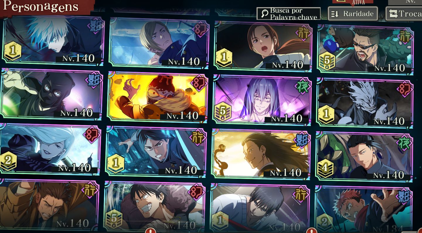 CONTA ENDGAME JUJUTSU PHANTOM PARADE SERVIDOR TW HK