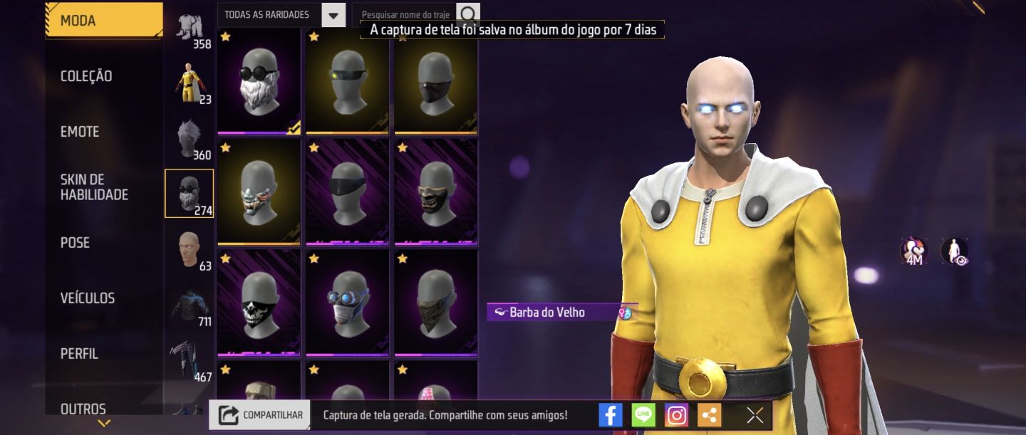CONTA SUPER RARA DE FREE FIRE