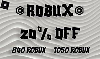GIFT CARDS DE ROBUX 20% OFF (840 & 1050)