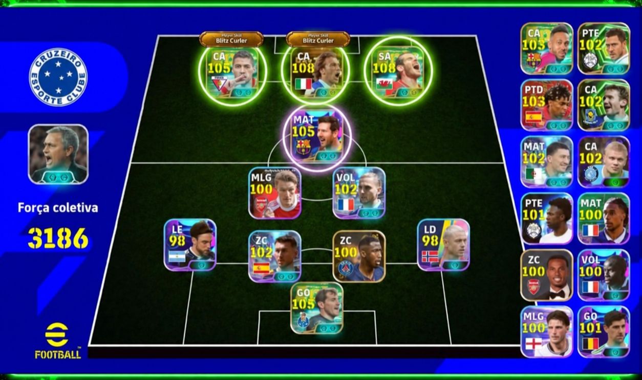 CONTA BRABA EFOOTBALL COM - DEL PIERRO PRIME + MESSI + BALE + SUAREZ