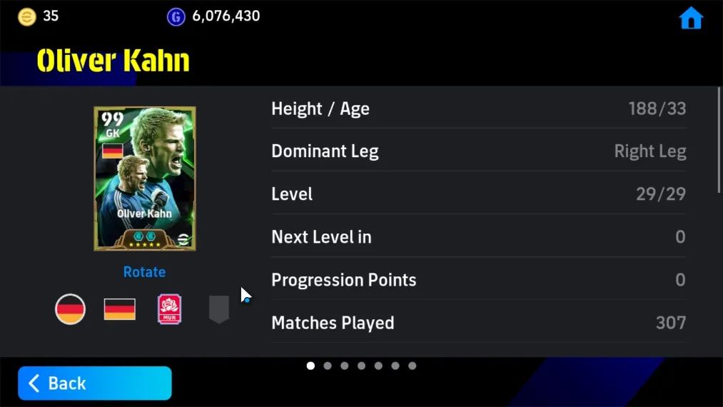 CONTA EFOOTBALL 3192 FC | BECKENBAUER 104 | KAHN 105 | 6M GP | XABI ALONSO
