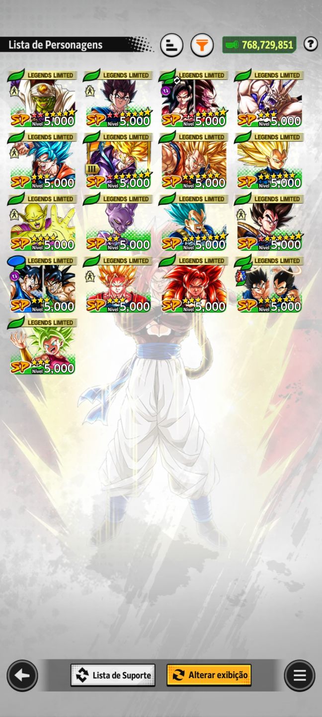 Conta Dragon Ball Legends end game