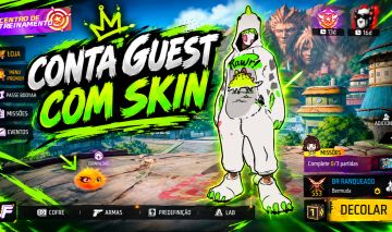 CONTA FREE FIRE BOT LV2 + DINO 3D