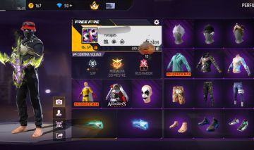 CONTA FF MUITO TOP! COM ASSASSINS CREED, ONE PUCH MAN, SOMBRA ROXA, EVO, PUNHO