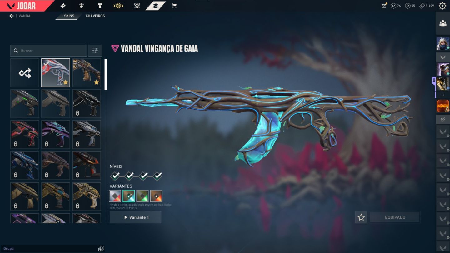 CONTA DIAMANTE 1, KARAMBIT ION VANDAL GAIA E AEMONDIR, PHANOTM ION, ETC.