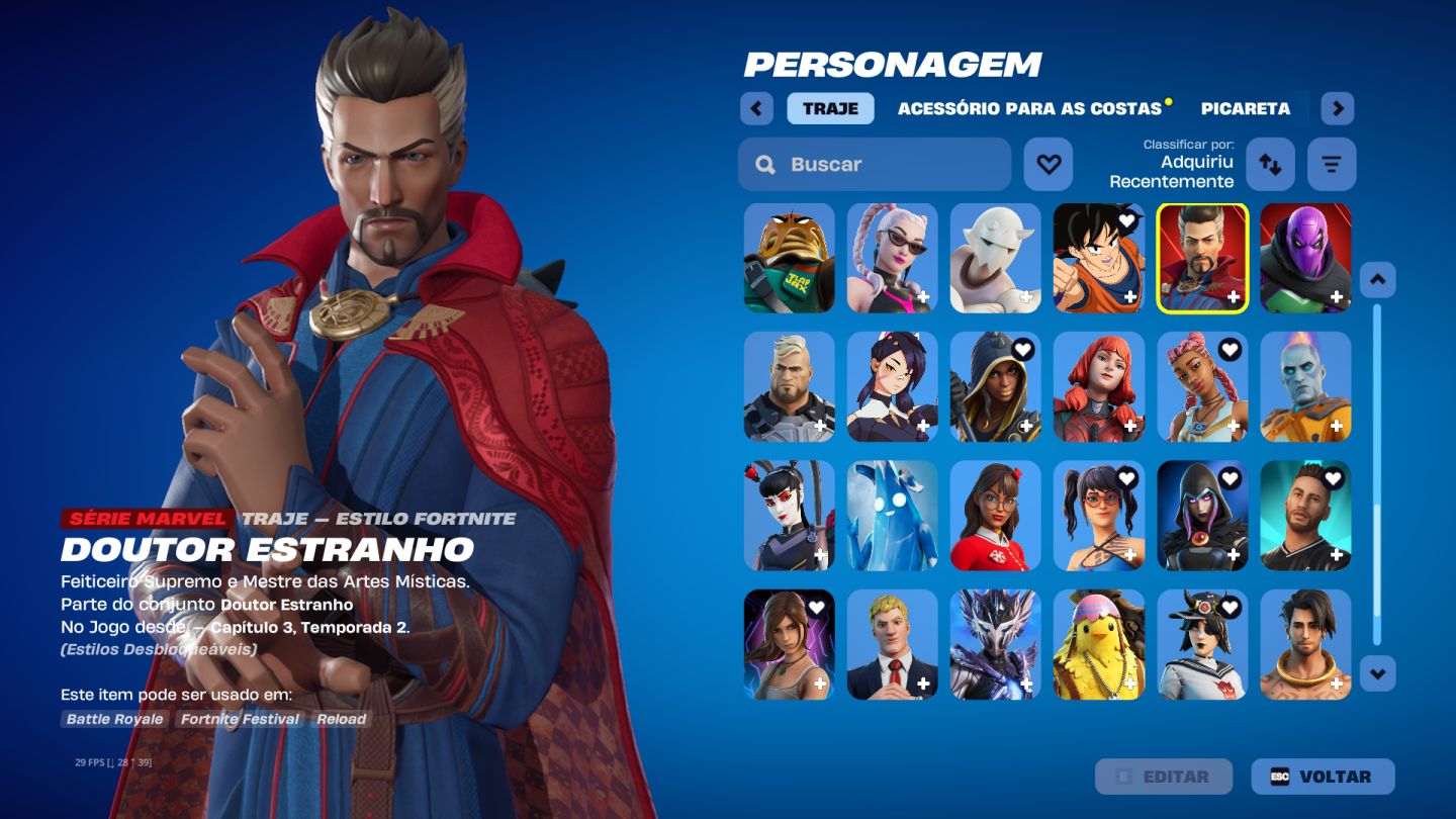 CONTA DE FORTNITE FULL ACESSO SKINS LENDARIAS