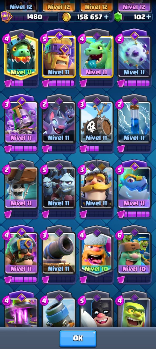 CONTA DE CLASH 11.5K DE TROFÉUS 10 EVOLUÇÕES E 2 HERÓIS