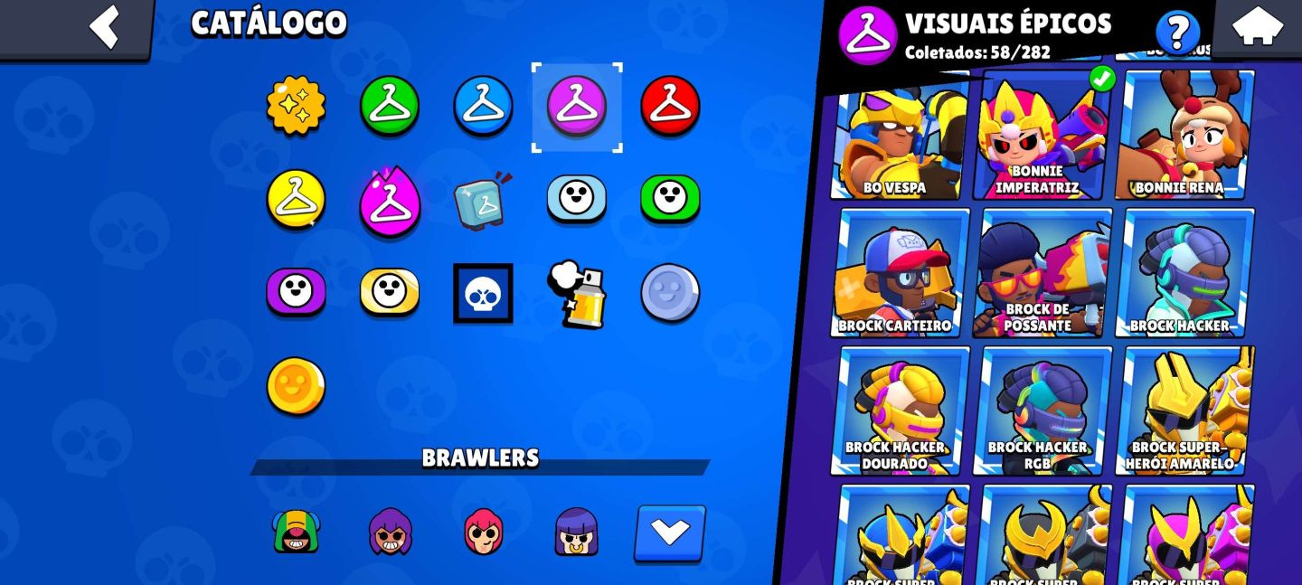Conta Brawl Stars super rara com skins exclusivas