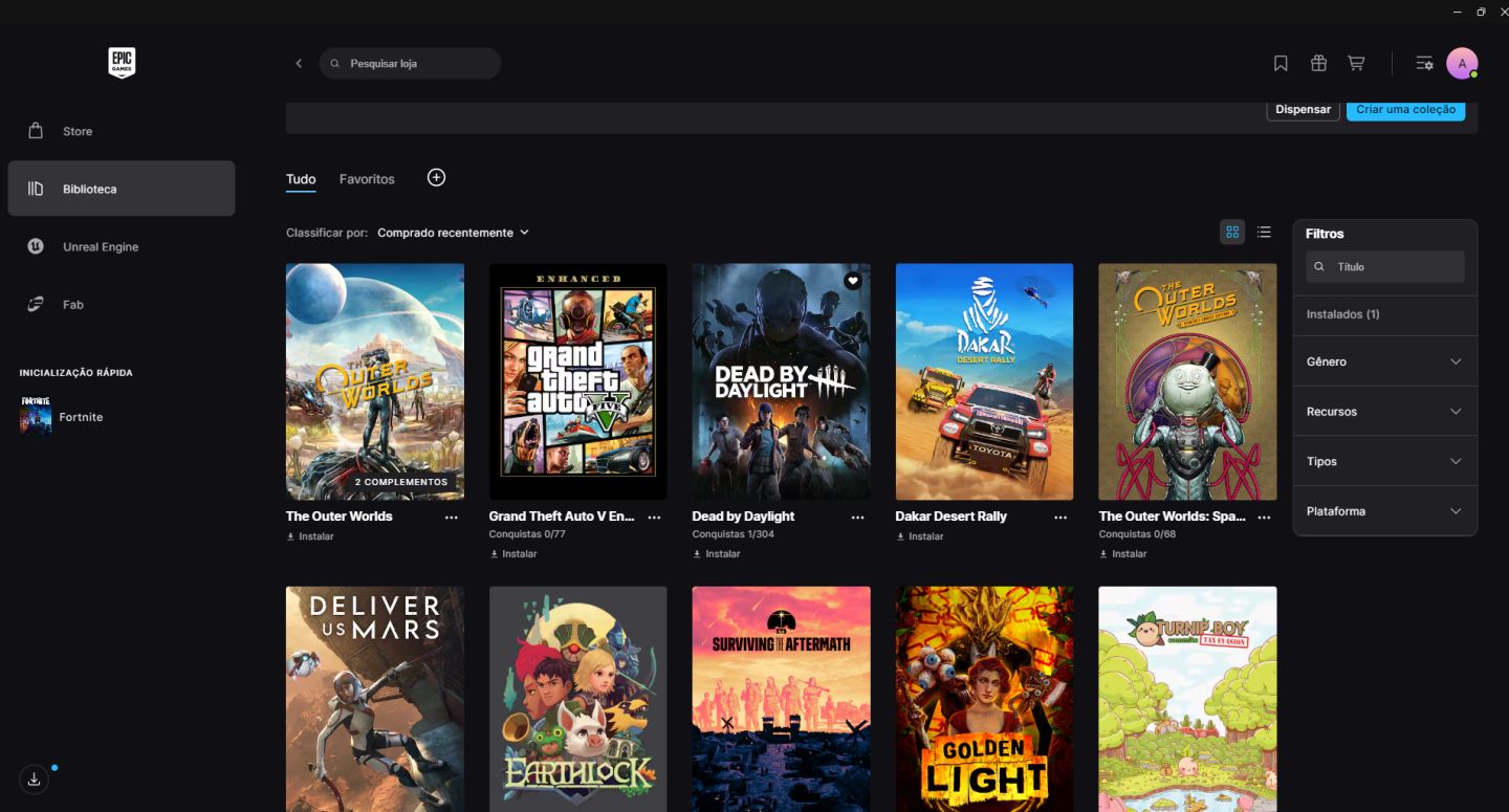 CONTA DE FORTNITE OG FULL ACESS + DE R$1500,00 GASTOS COM DIVERSOS JOGOS NA EPIC
