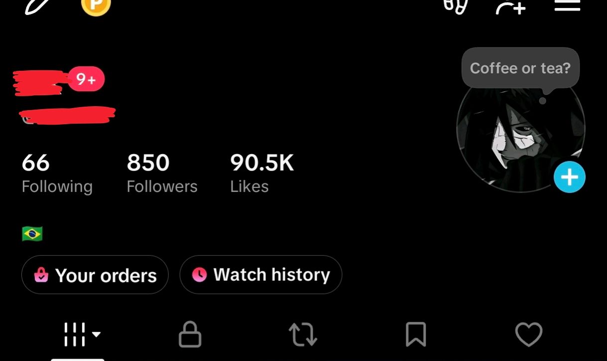 CONTA TIKTOK | 850 SEGUIDORES REAIS | 90.5MIL LIKES