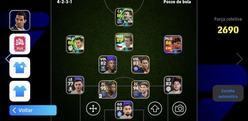 Conta top de efootball para iniciar bem