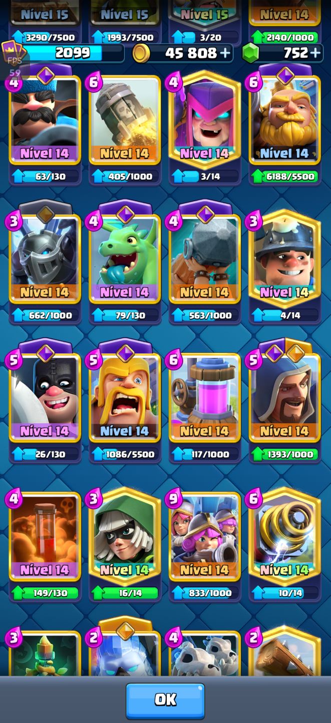 CONTA DE CLASH ROYALE GEMADA