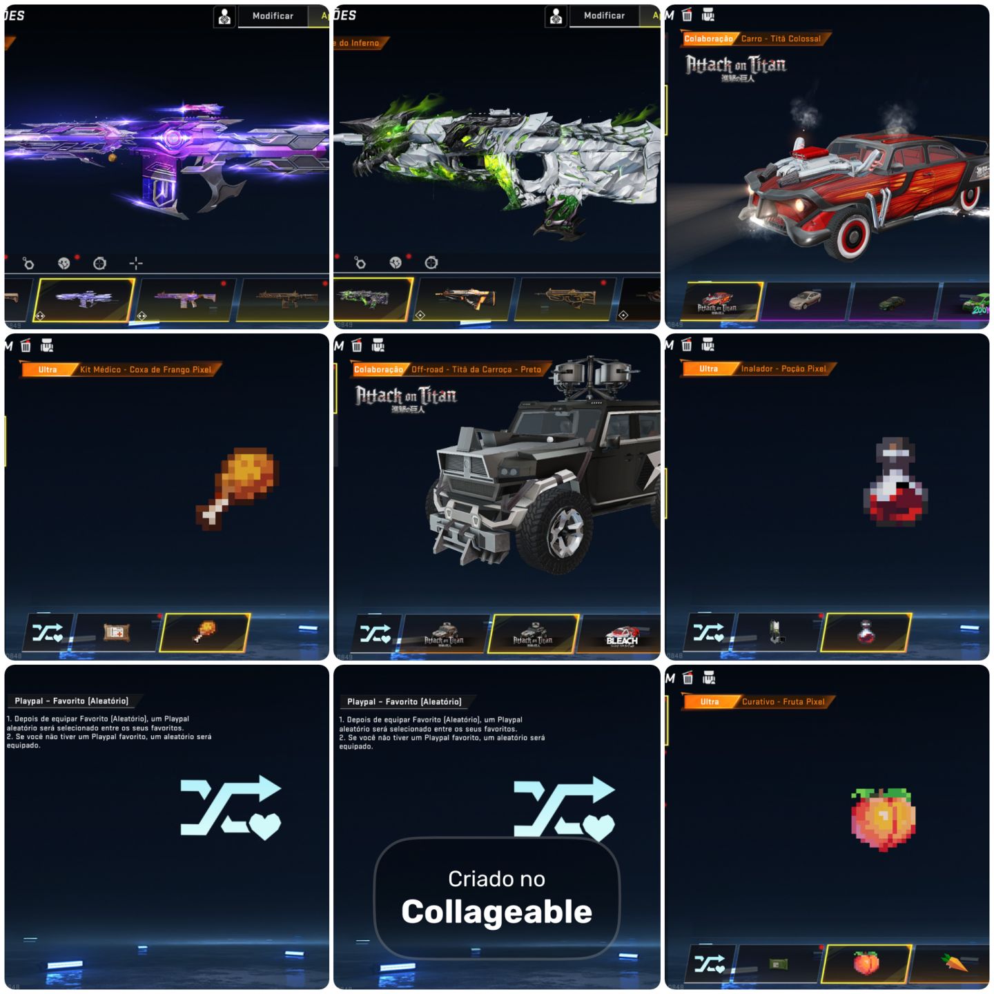 Conta blood strike com muitas skins