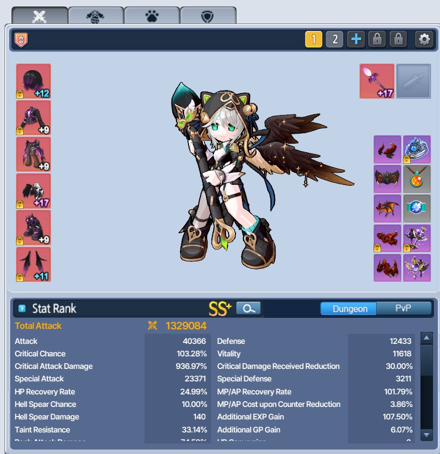 Conta EndGame GrandChase Classic C-Lvl 635 | Média da conta 1KK+
