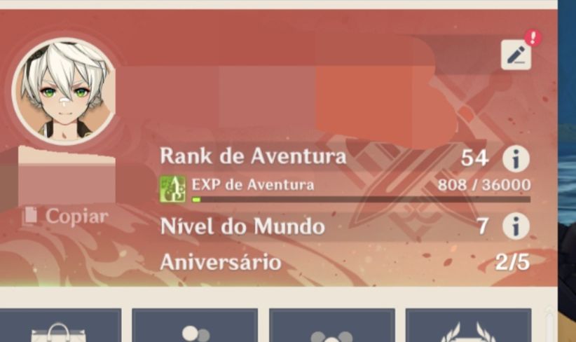 Conta de genshin impact