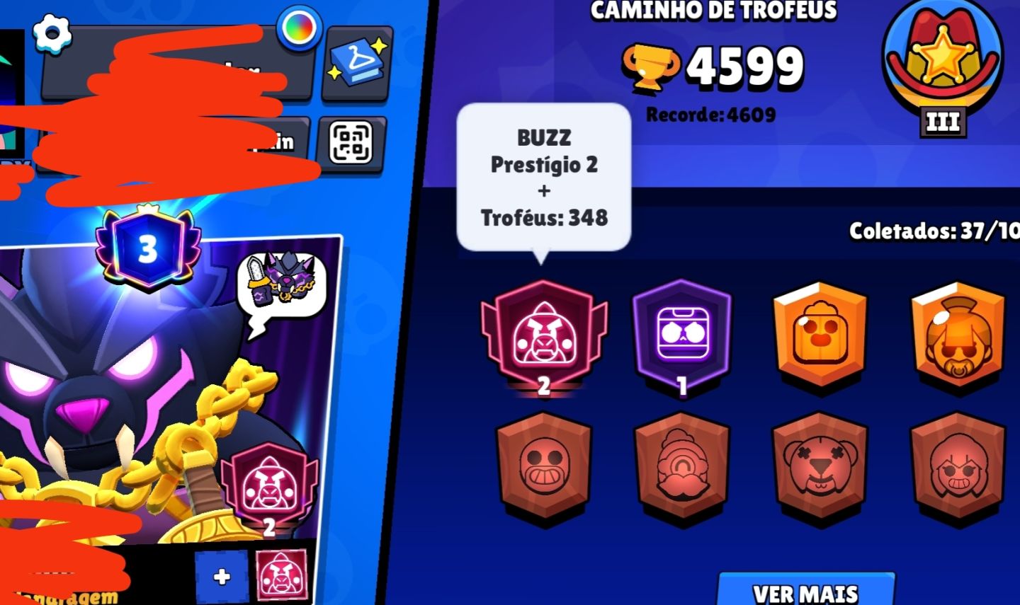 Conta de Brawl Stars iniciante/mediana