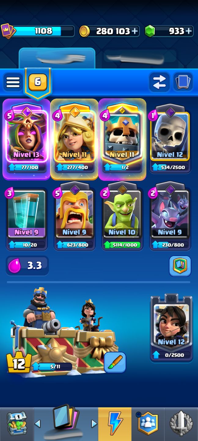 Conta upada de Clash royale
