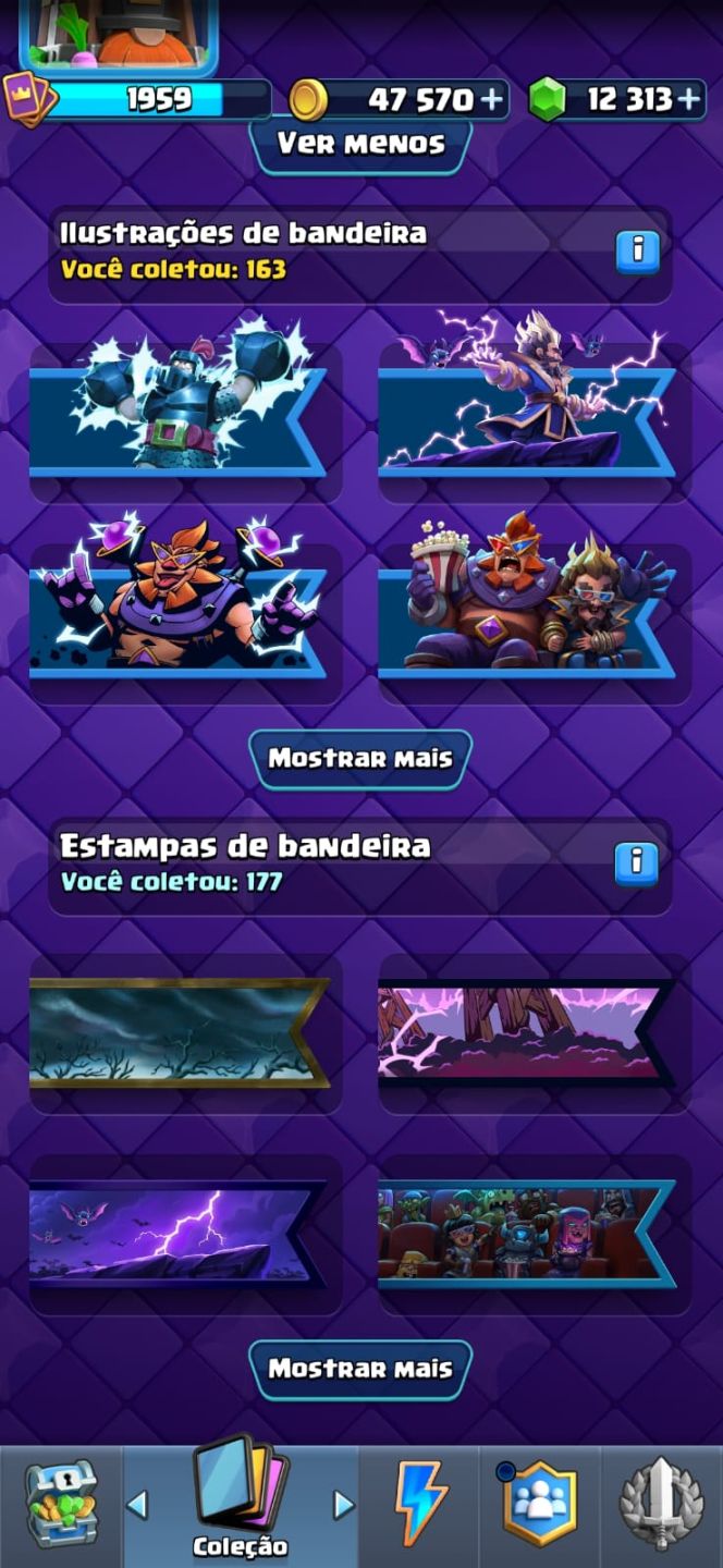 14K TROFÉUS - 25 EVO - 11 HEROIS - 12.3K GEMAS - 173 EMOTES - 53 CARTAS MAX