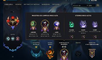 CONTA LOL LVL 396 | 159 SKINS | 3 ULTIMATE | TODOS OS CAMPEÕES | 60K EA | PLAT 4