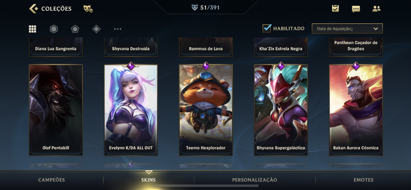 Conta wild rift