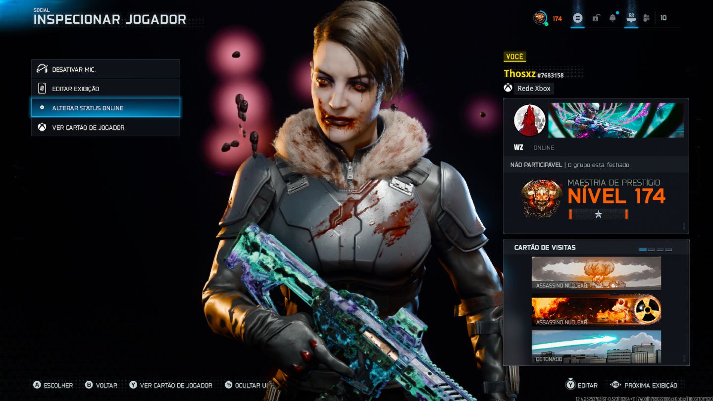 Conta bo7 com todas camuflagens e skin lendaria horizonte nexus mais algun itens