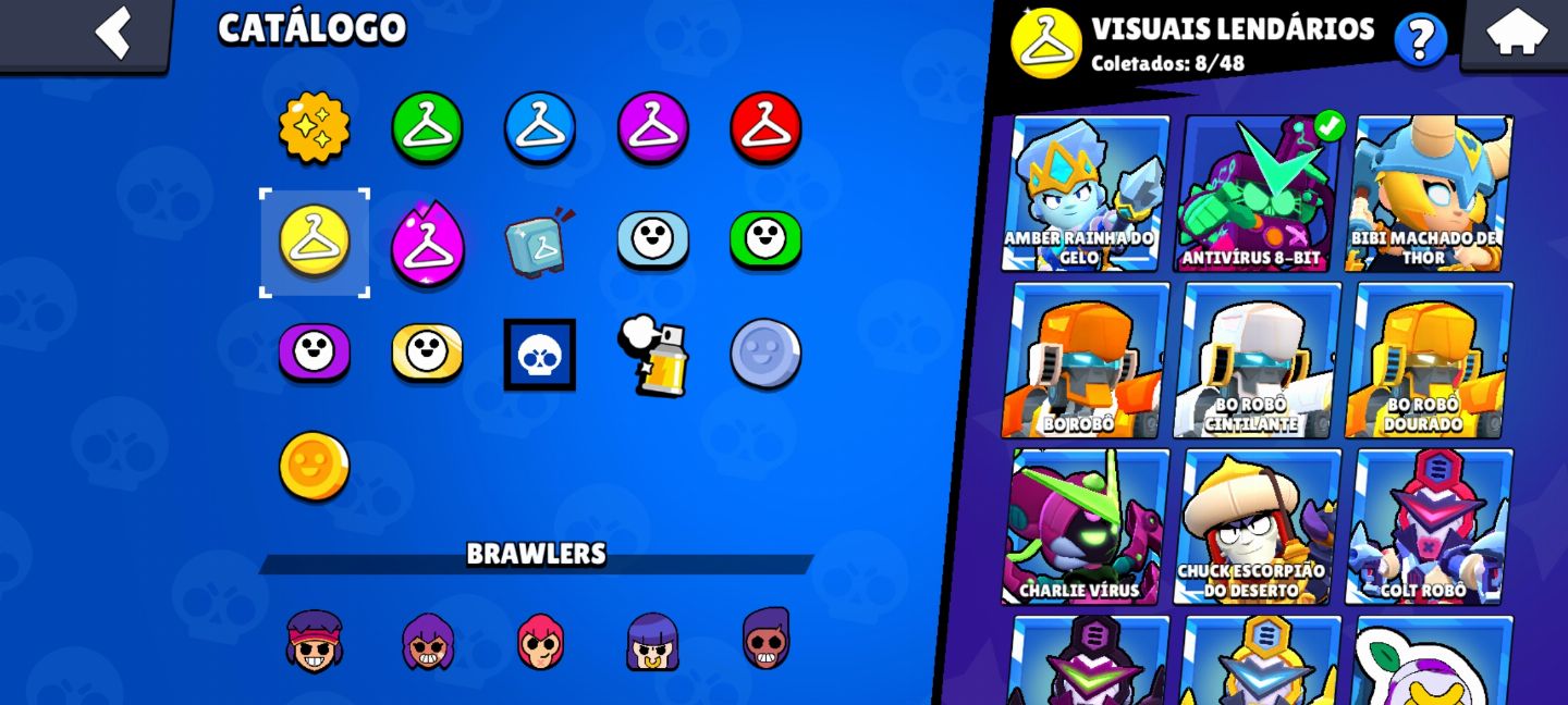Conta de Brawl Stars com 53k de troféus e 99 Brawlers ( criada em 2021 )