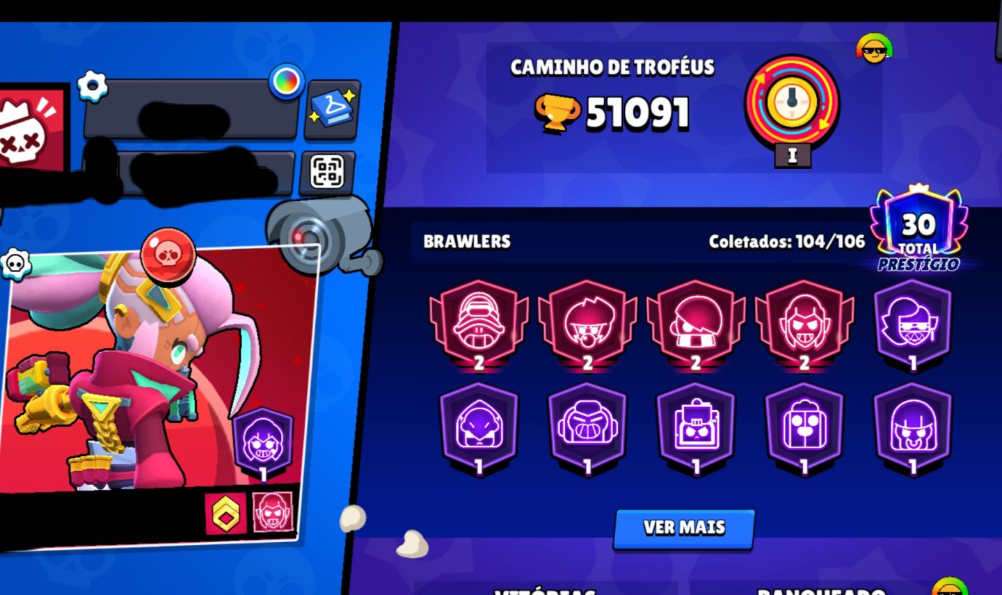 CONTA BRAWL STARS 50K DE TROFÉUS PRA SAIR LOGO