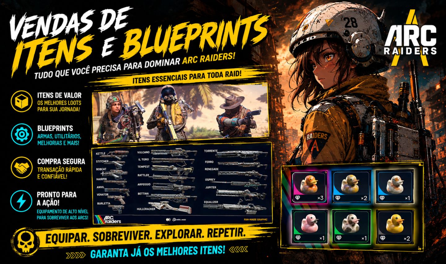 ITENS RAROS ARC RAIDERS | LOOT, BLUEPRINTS E MAIS