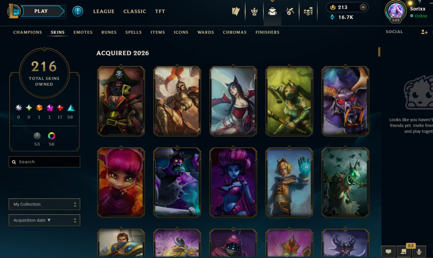 Conta de League of Legends datada de 2015 e unranked.