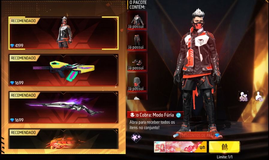 LOJA PRIME OUTUBRO - FREE FIRE