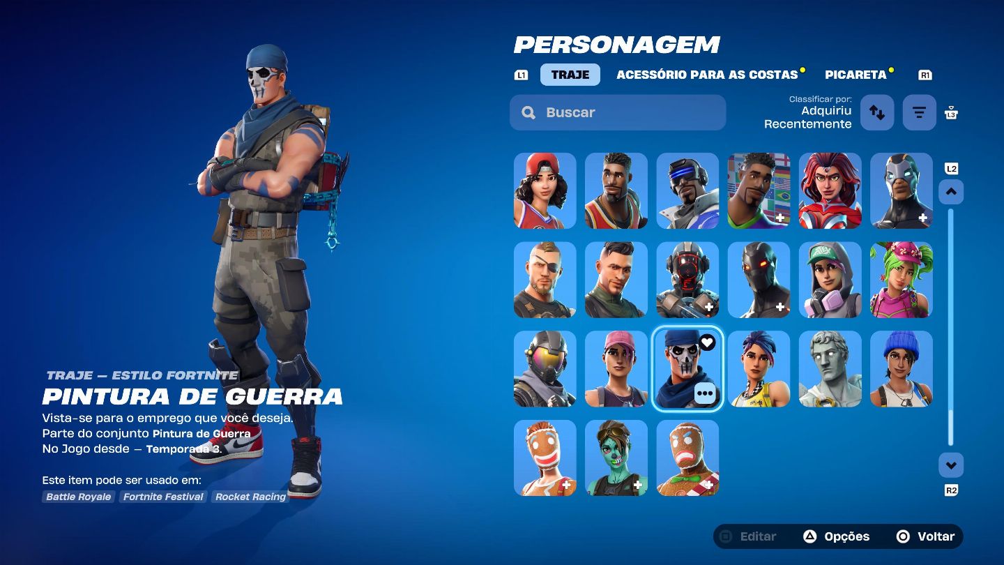 Conta do passe de batalha temporada 2 a 10 e skin Lara croft