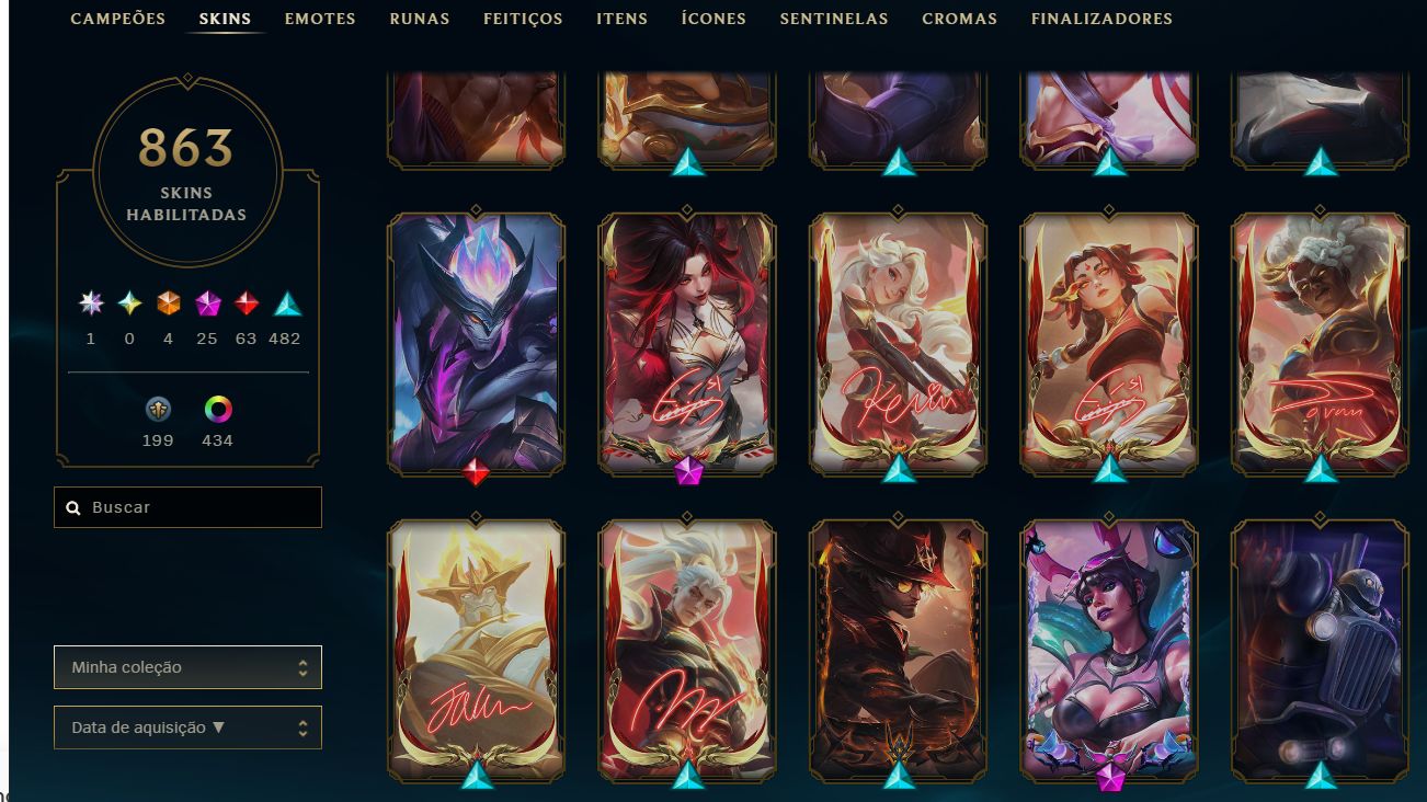 Conta Colecionador Ahri Imortalizada Autografada + PAX Sivir + 71k RP e gachas