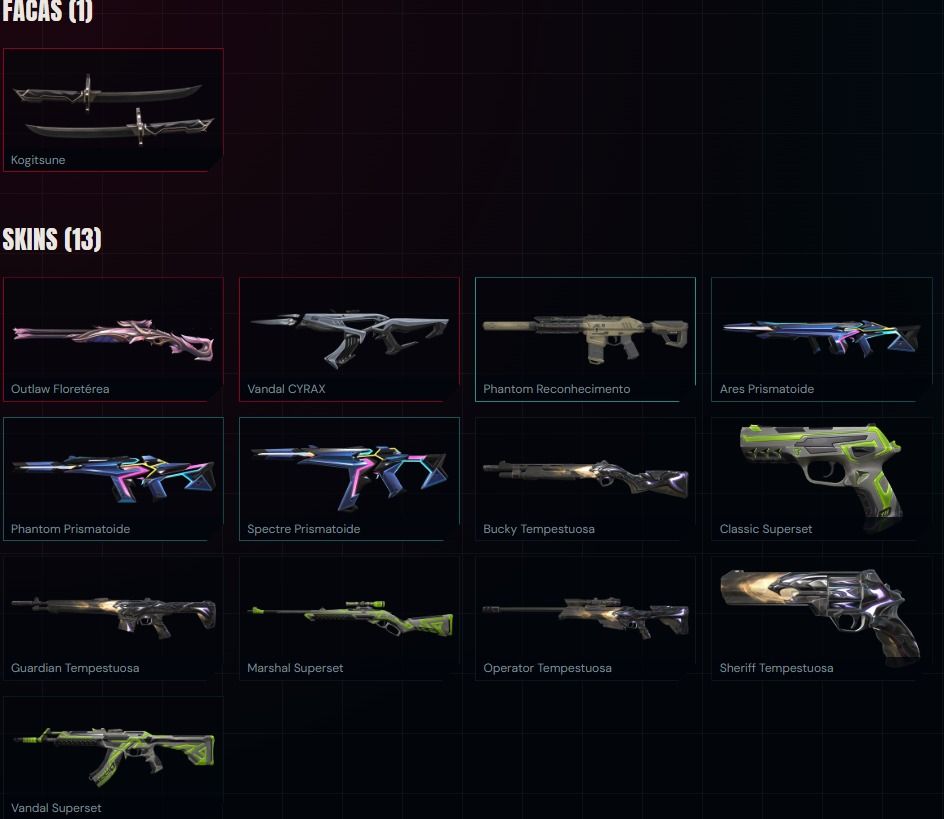 CONTA INICIANTE LOW ELO COM 14 SKINS E 1 FACA