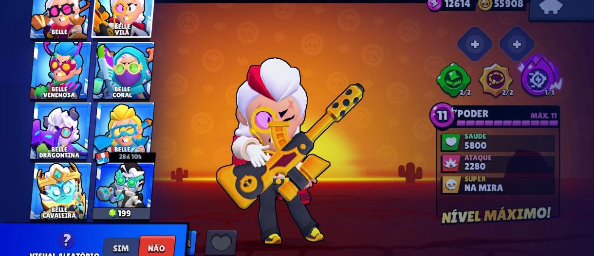 Conta de Brawl stars extremamente rara e upada.